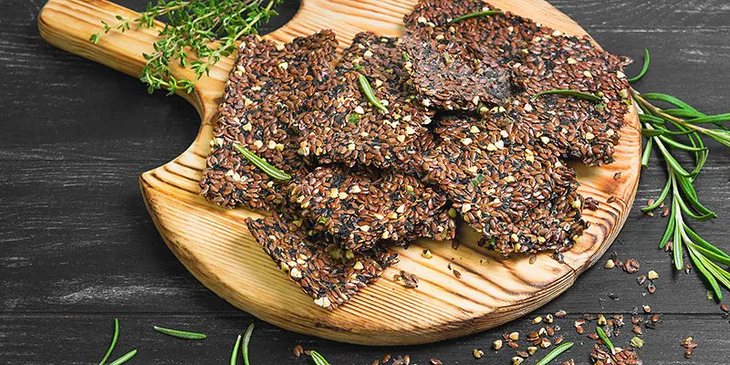 Crackers crudos Semillas Lino marrón Bio amoseeds especialista superalimentos bio