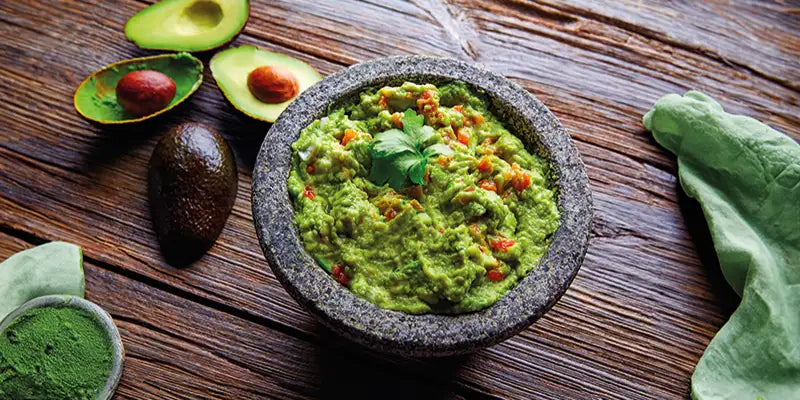 Receta  Guacamole Espirulina Bio amoseeds especialisti en los superalimentos bio