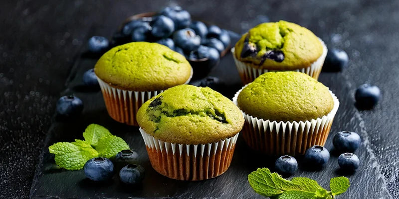 muffin arandanos matcha semillas Amoseeds especialista superalimentos Bio