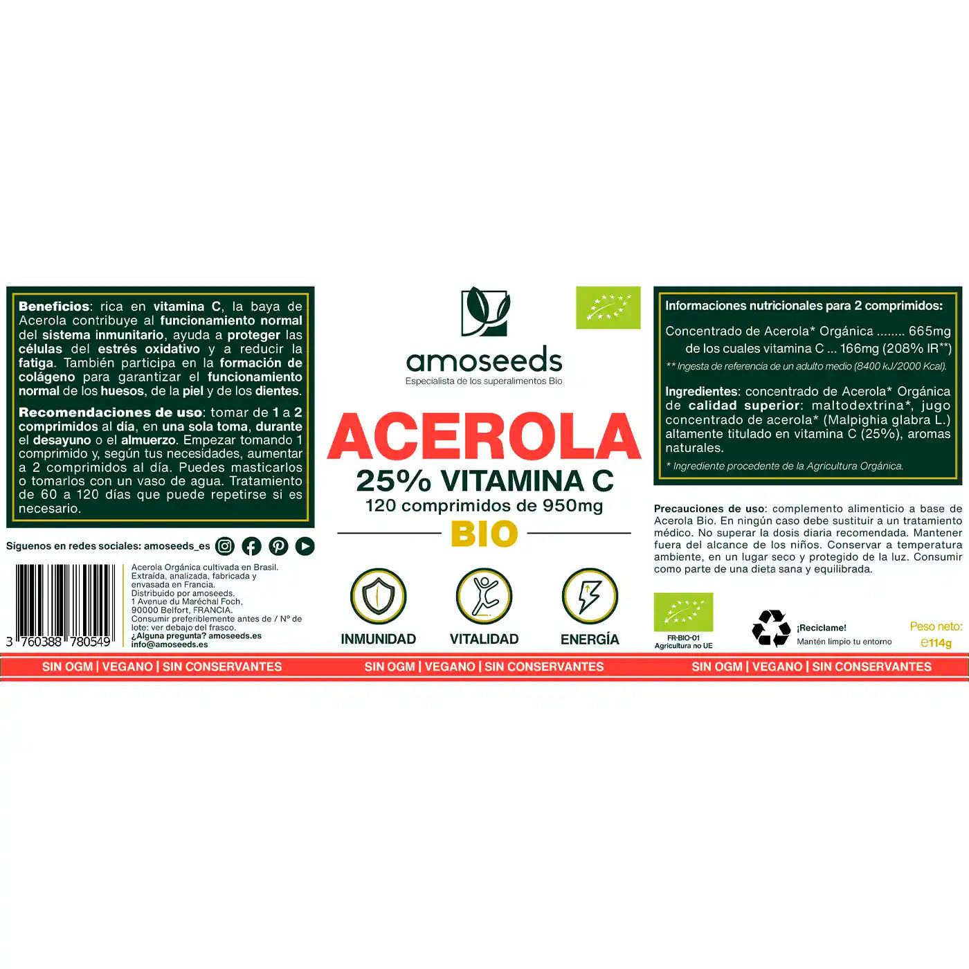 Acerola bio amoseeds especialista de los superalimentos bio