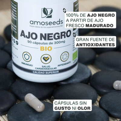 Calidad Ajo Negro Bio - capsulas - amoseeds especialista de los superalimentos bio