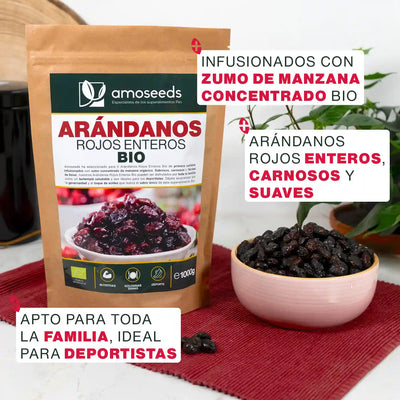 Beneficios Arandanos Rojos 1kg Bio - amoseeds specialiste des super aliments bio
