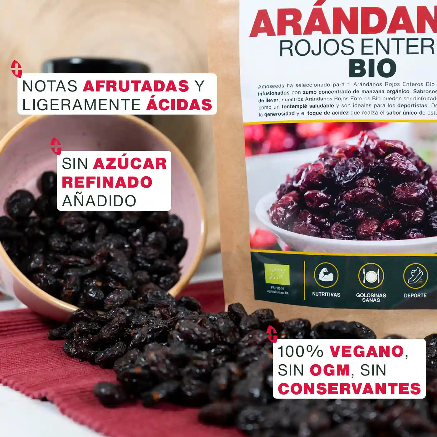 Calidad Arandanos Rojos 1kg Bio - amoseeds specialiste des super aliments bio