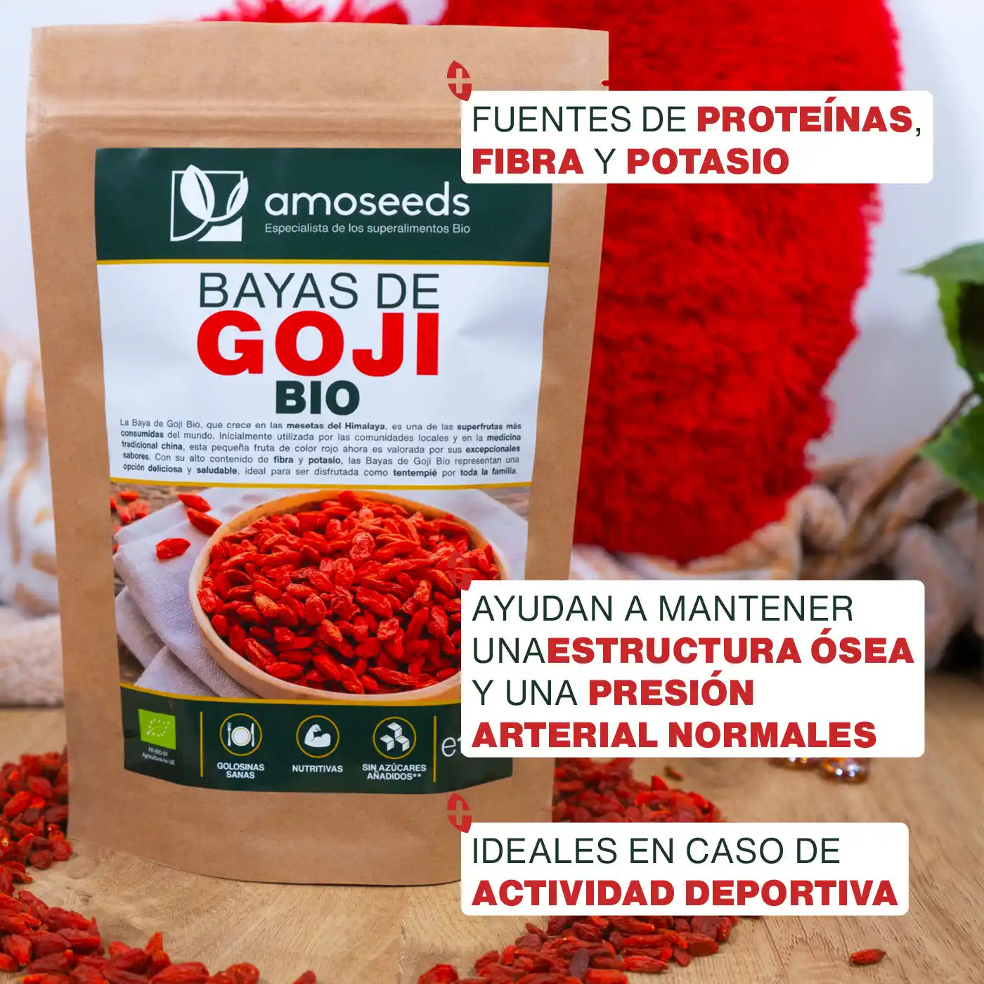 beneficios Bayas de Goji Bio - amoseeds especialista de los superalimentos bio
