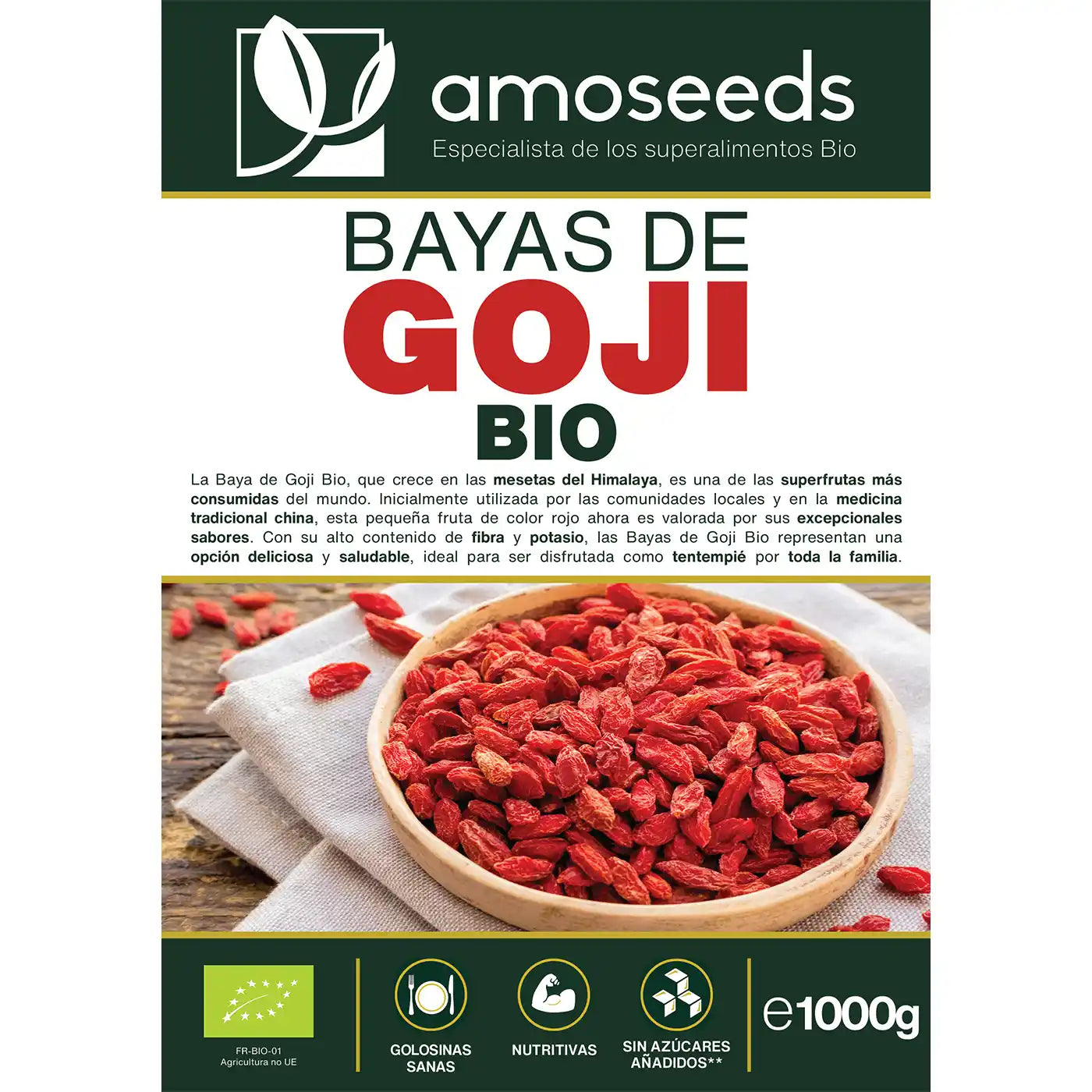 Bayas de goji Bio amoseeds especialista de los superalimentos Bio