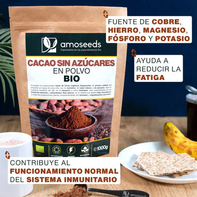 Beneficios Cacao Bio - amoseeds especialista superalimentos bio