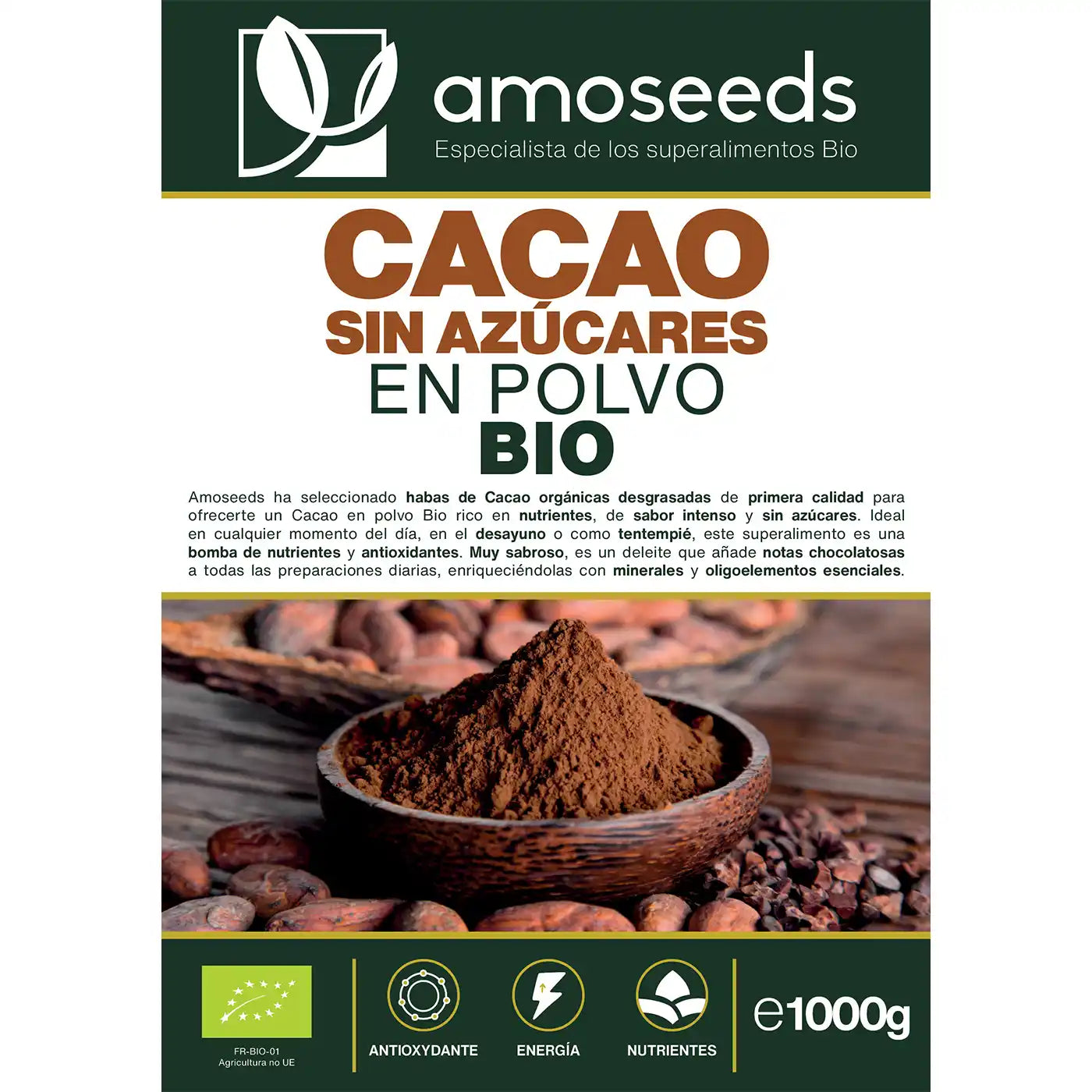 Cacao bio sin azucares amoseeds especialista de los superalimentos bio