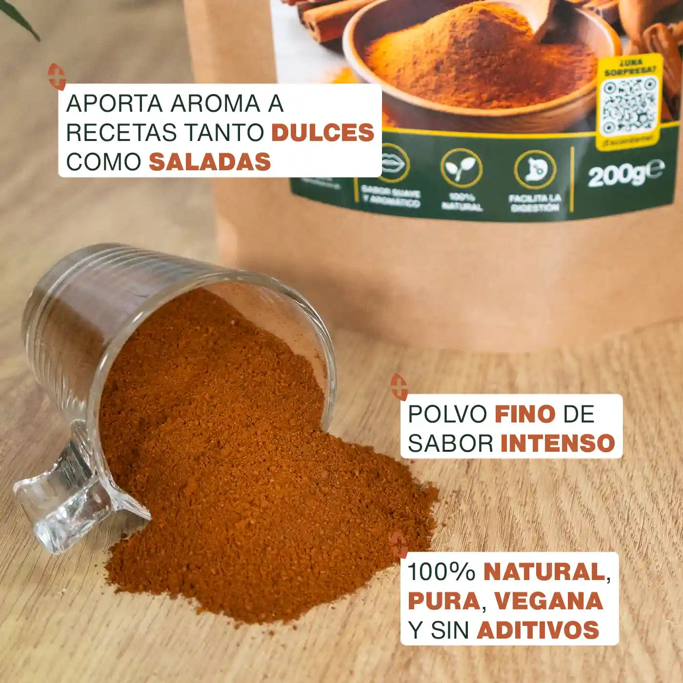 Canela de Ceilán en polvo Bio - amoseeds especialista de los superalimentos bio