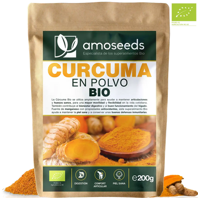 Curcuma polvo Bio amoseeds especialista superalimentos bio