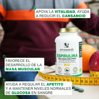 beneficios Espirulina Bio - amoseeds especialista de los superalimentos bio