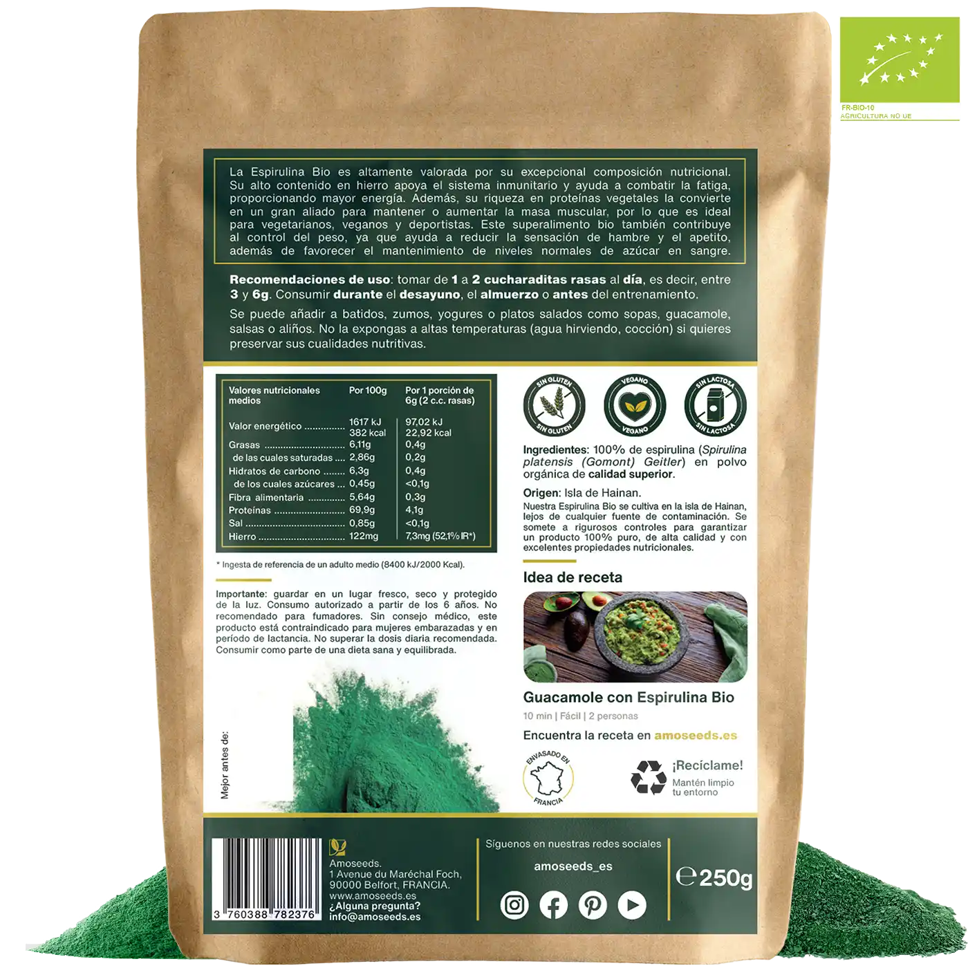 Espirulina en polvo Bio 250G