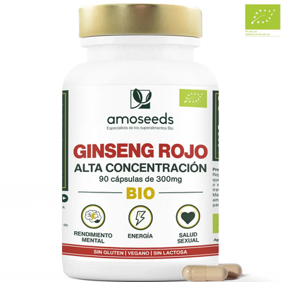 Ginseng Rojo bio capsulas amoseeds especialista de los superalimentos bio