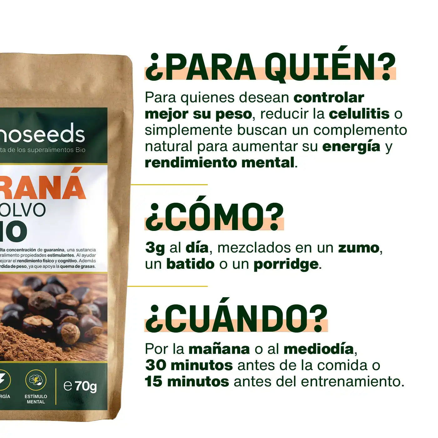 Uso Guarana Bio - amoseeds especialista superalimentos bio