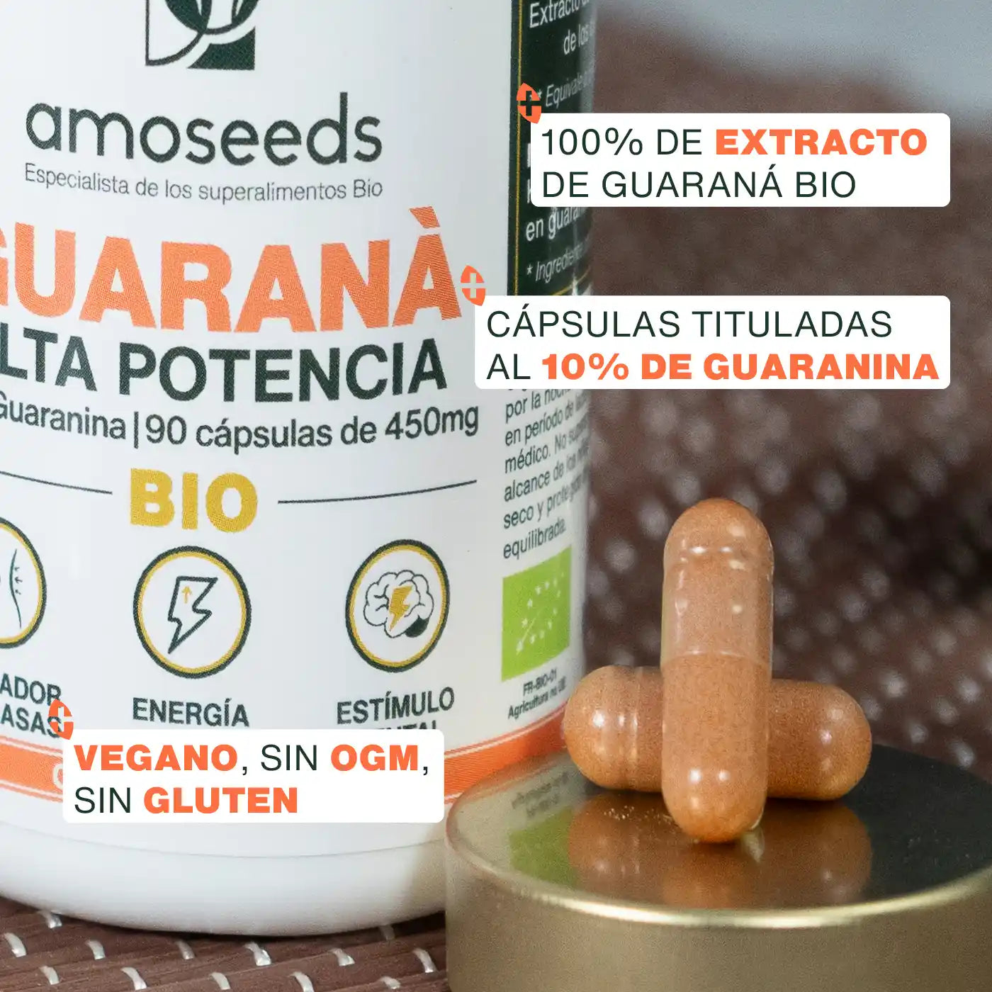 Calidad Guarana Bio - capsulas - amoseeds especialista de los superalimentos bio