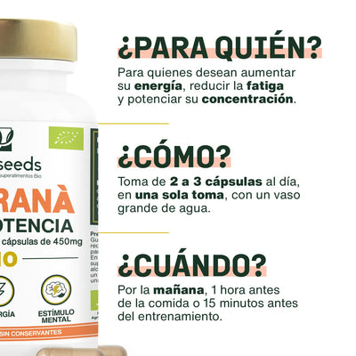 Uso Guarana Bio - capsulas - amoseeds especialista de los superalimentos bio