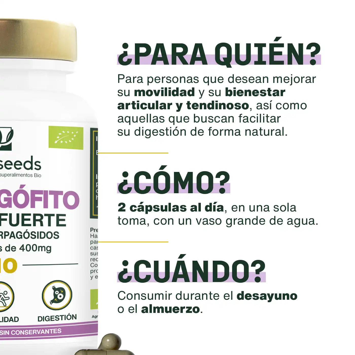 Uso Harpagofito Bio - amoseeds especialista de los superalimentos bio
