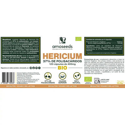 Hericium Bio - amoseeds especialista superalimentos bio