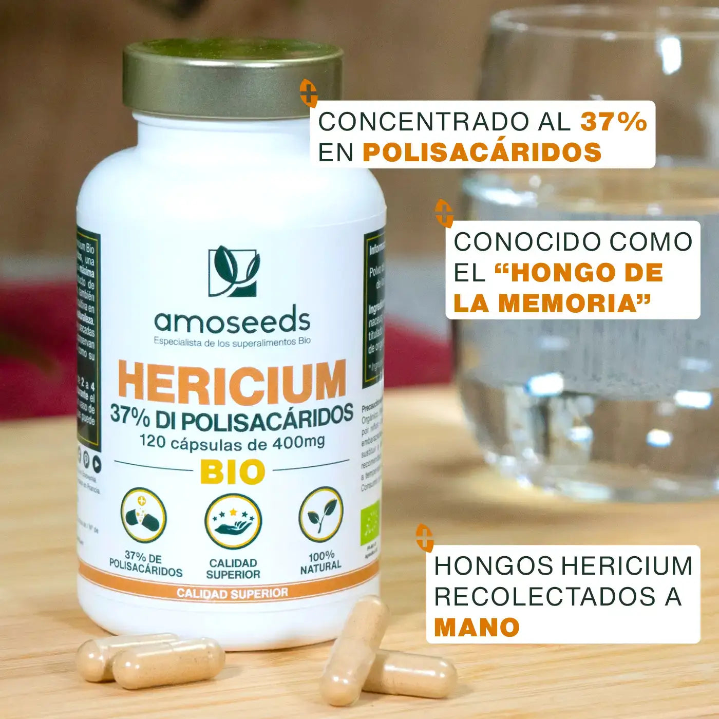 beneficios Hericium Bio - amoseeds especialista superalimentos bio