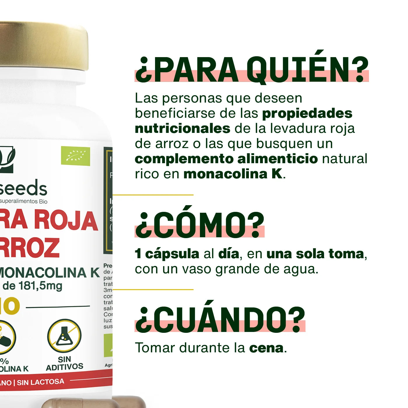 uso Levadura Roja Arroz Bio - amoseeds especialista superalimentos bio