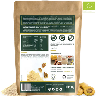 Maca Amarilla Bio amoseeds especialista de los superalimentos bio