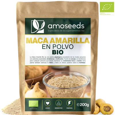 Maca Amarilla Bio amoseeds especialista de los superalimentos bio