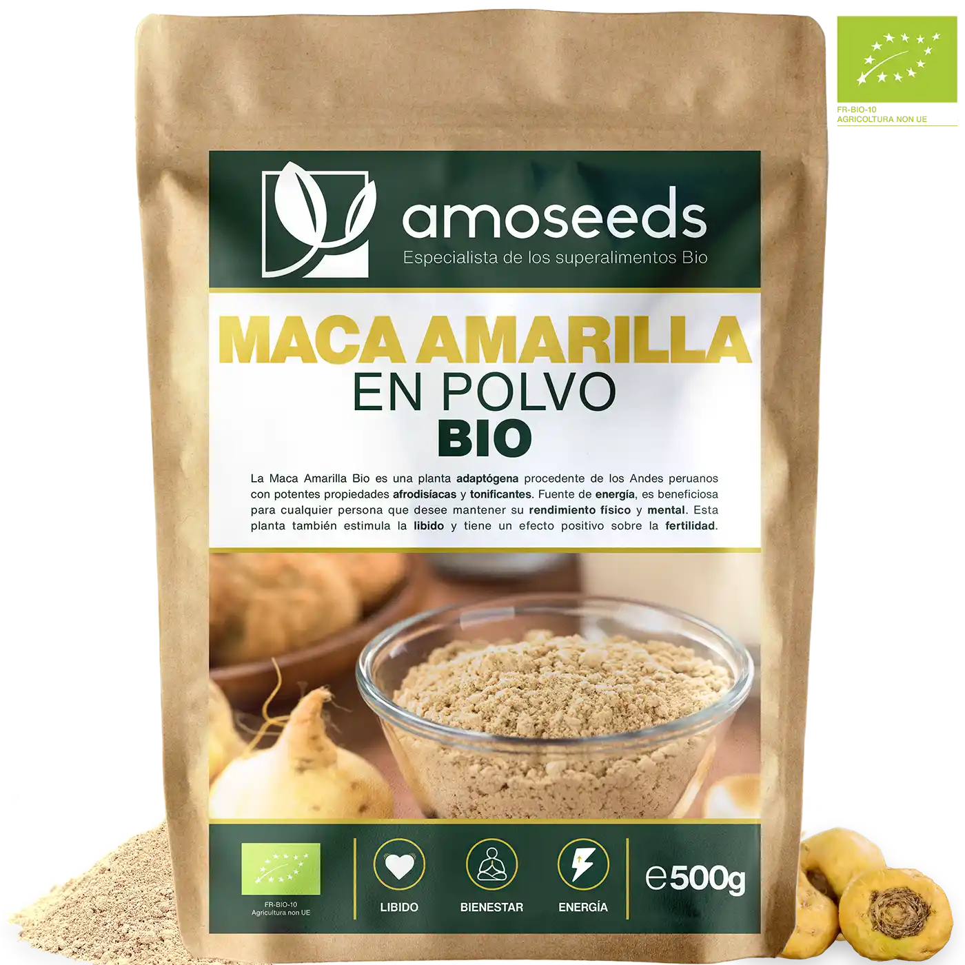 Maca Amarilla Bio, amoseeds especialista de los superalimentos bio