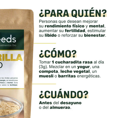 Uso Maca Amarilla in polvere Bio - amoseeds especialista de los superalimentos bio