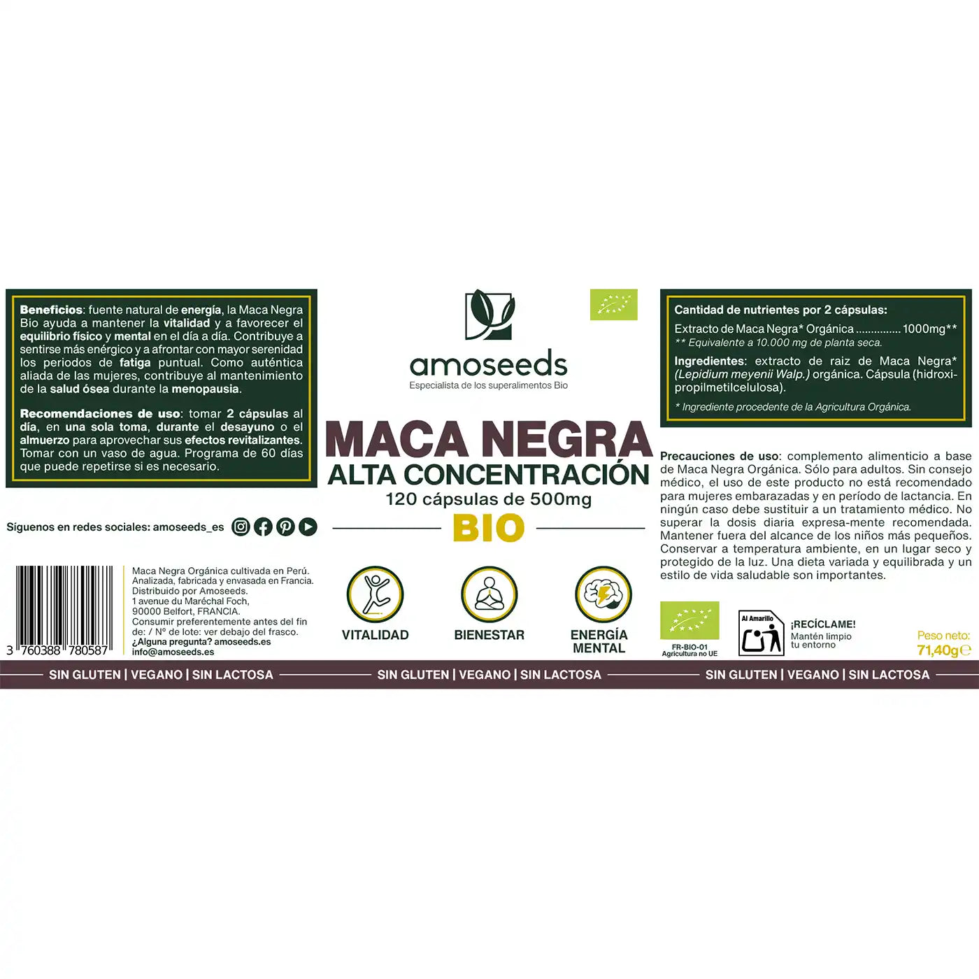 Maca Negra Bio - amoseeds especialista superalimentos bio