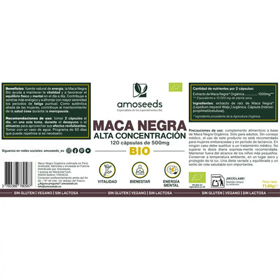 Maca Negra Bio - amoseeds especialista superalimentos bio