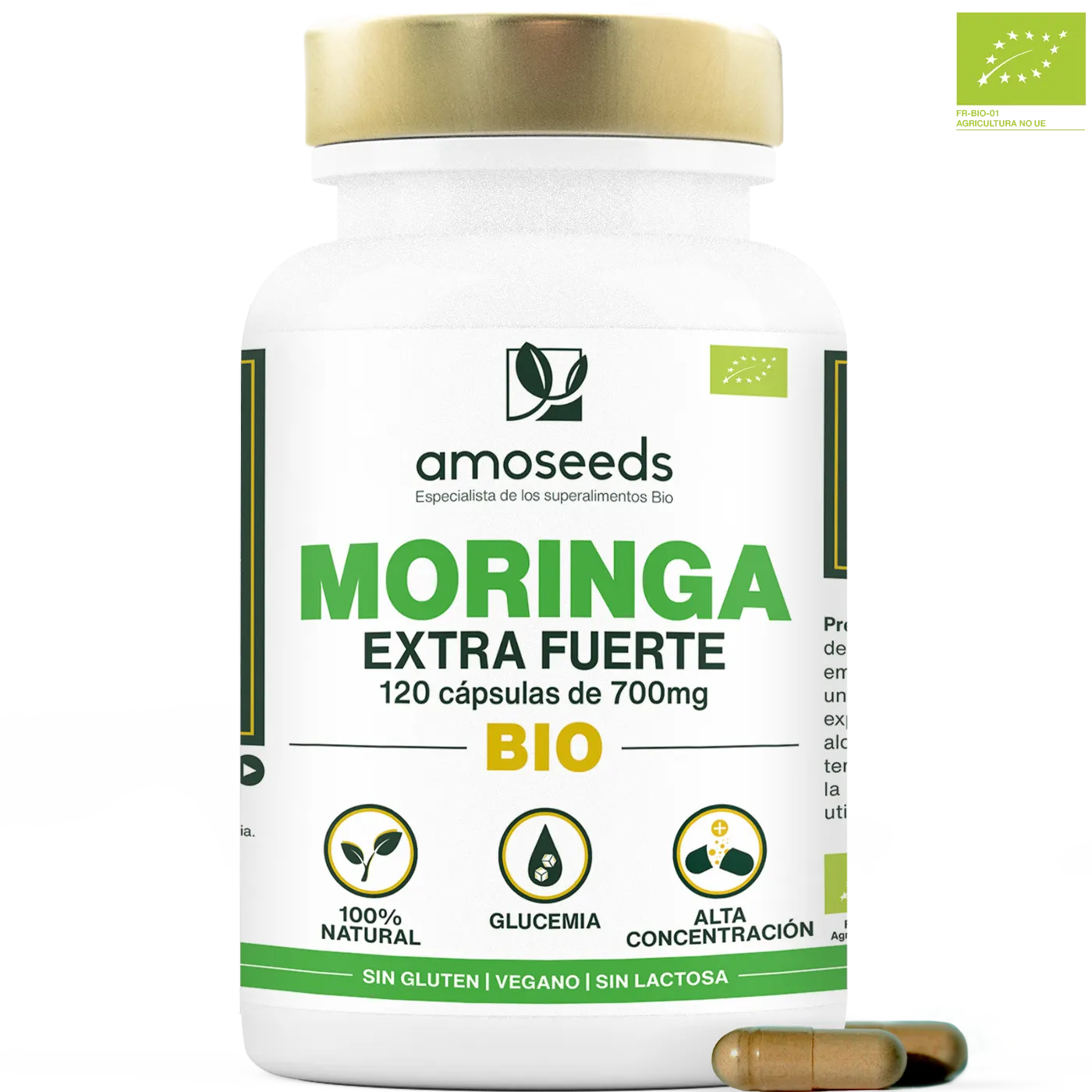 Moringa Bio - capsulas - amoseeds especialista de los superalimentos bio