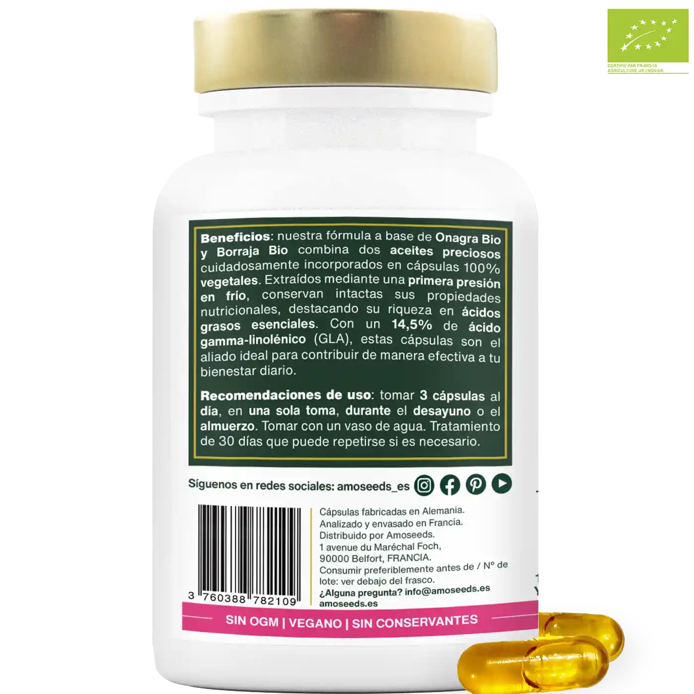 Onagra y Borraja Bio - amoseeds especialista de los superalimentos bio