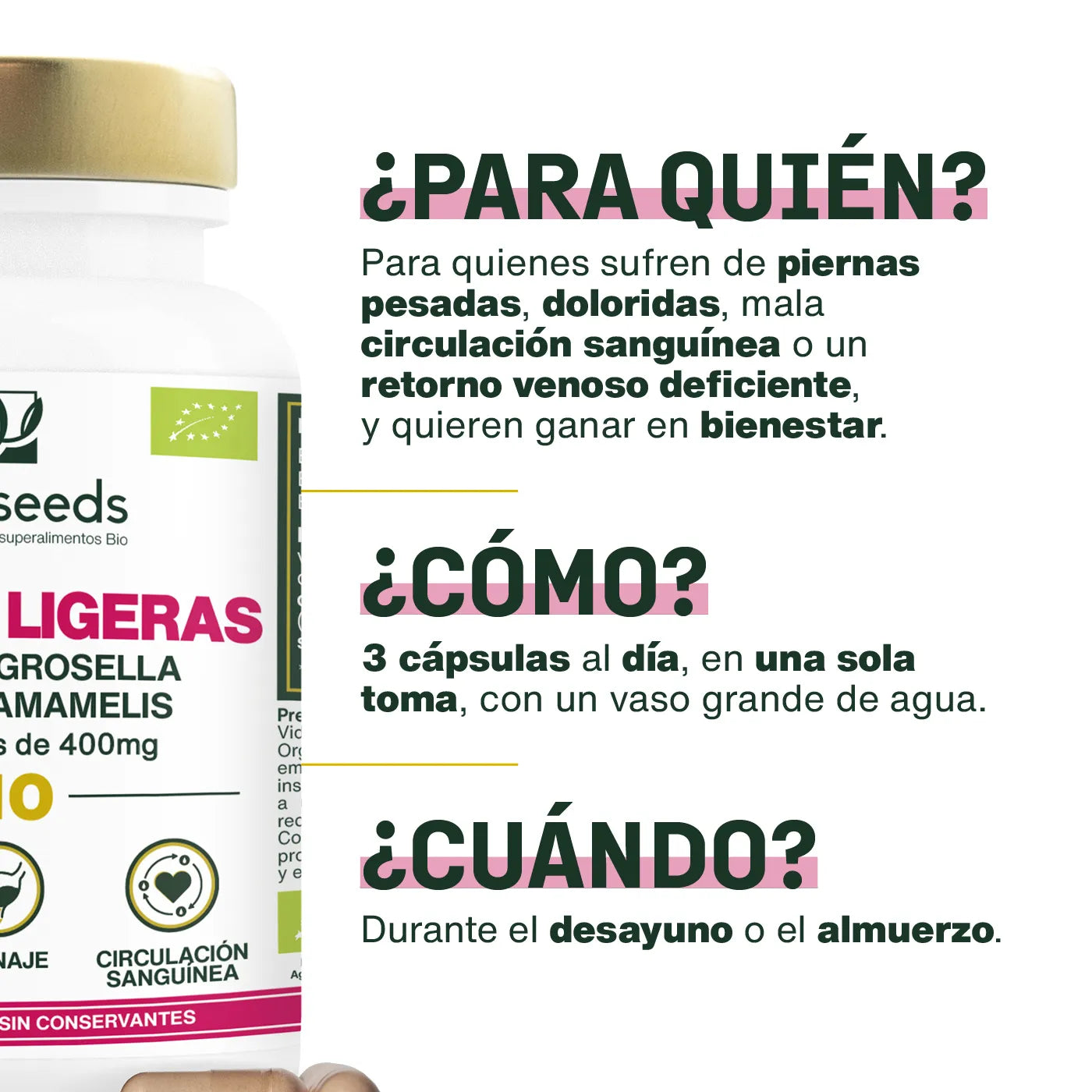 Uso Piernas Ligeras Bio - capsulas - amoseeds especialista de los superalimentos bio