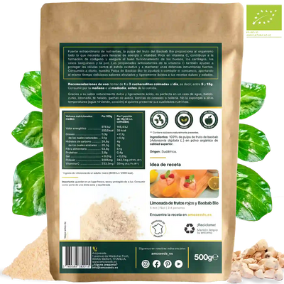 Polvo de pulpa del fruto Baobab Bio - amoseeds - especialista de los suparalimentos bio