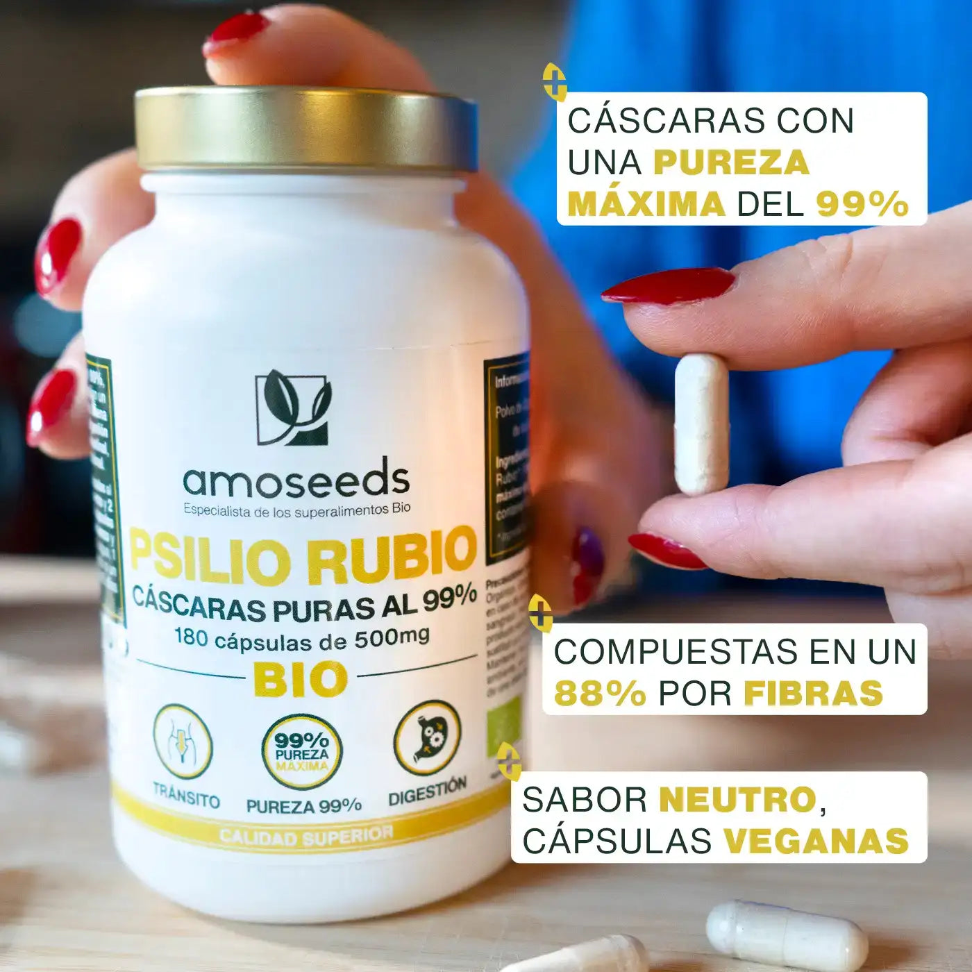 Calidad
Psilio Rubio Bio - amoseeds especialista de los superalimentos bio