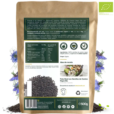 Semillas de comino negro bio amoseeds especialista de los superalimentos bio