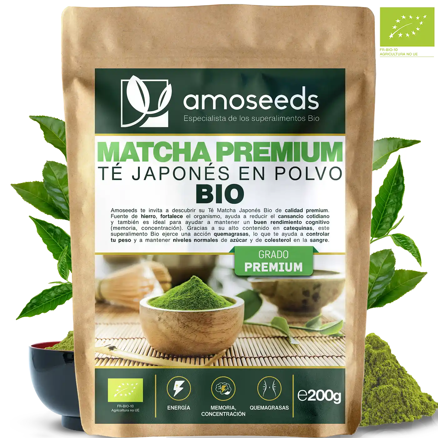 Té Matcha Premium Bio amoseeds especialista de los superalimentos bio